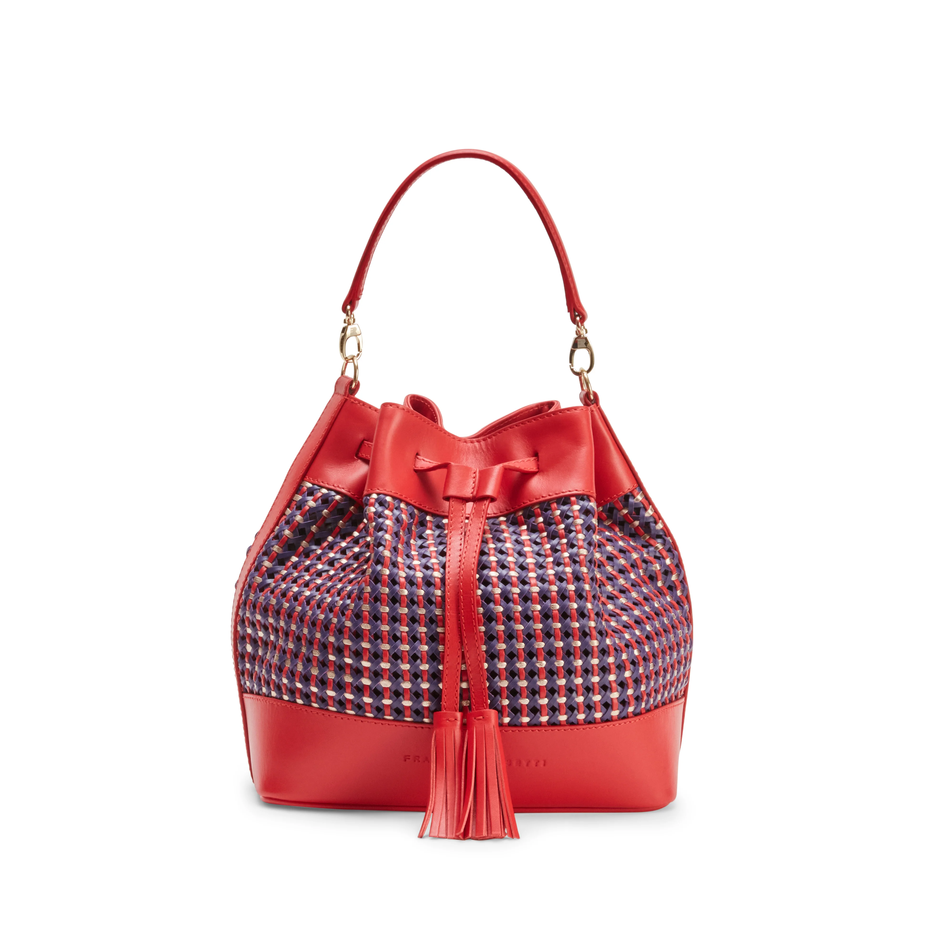 Bucket Bag in pelle intrecciata