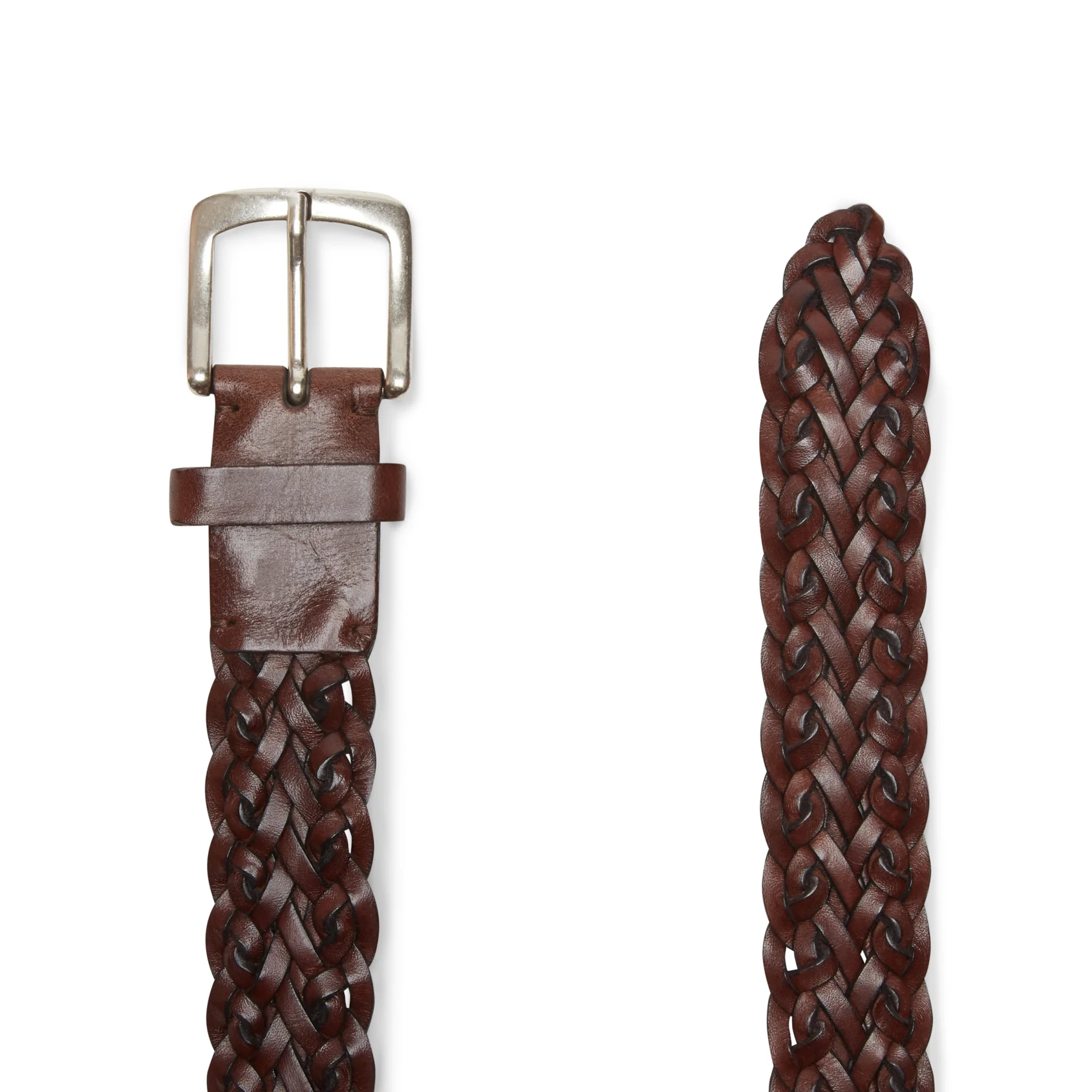 Cintura in pelle intrecciata da uomo - Image 4
