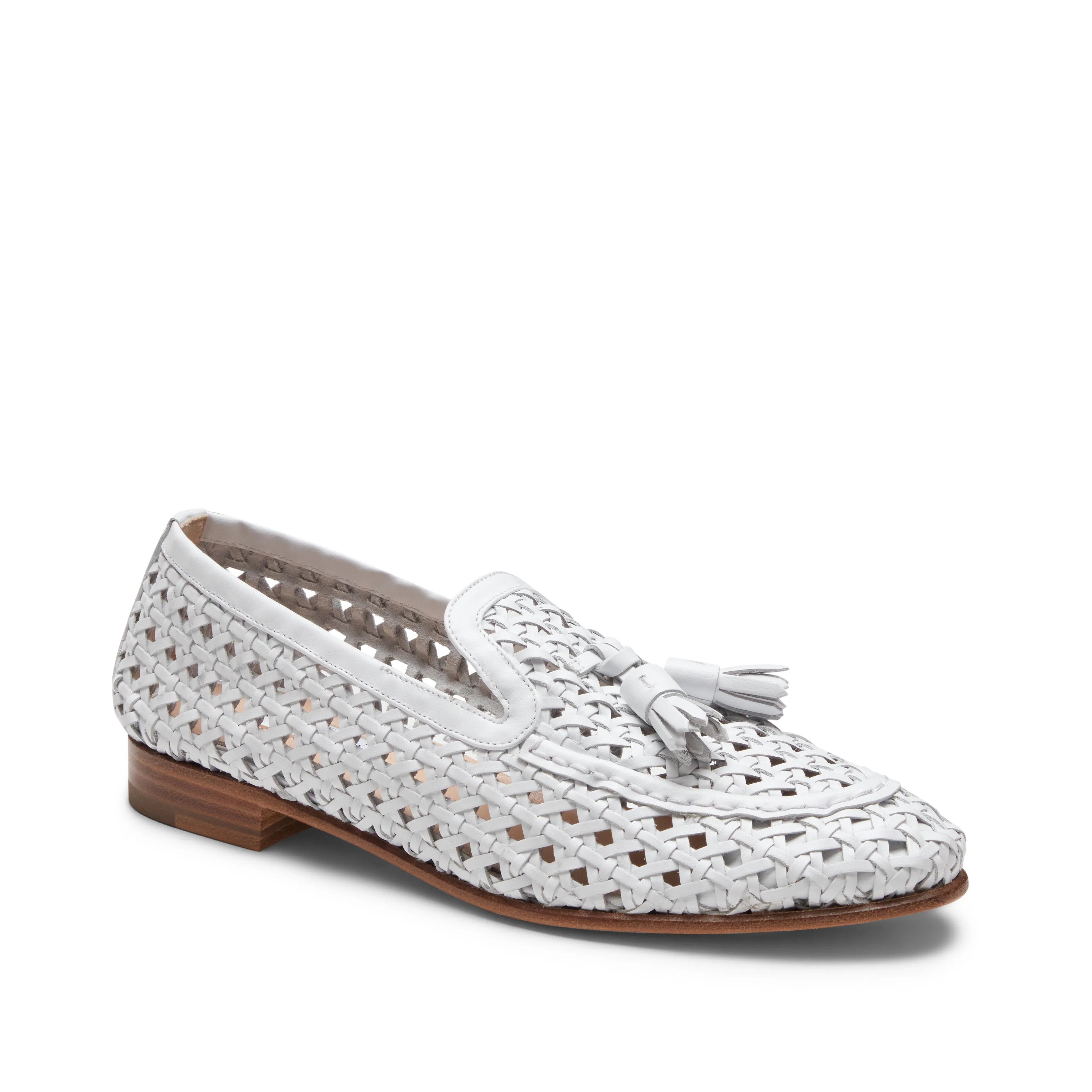 Mocassino Brera in pelle intrecciata da donna