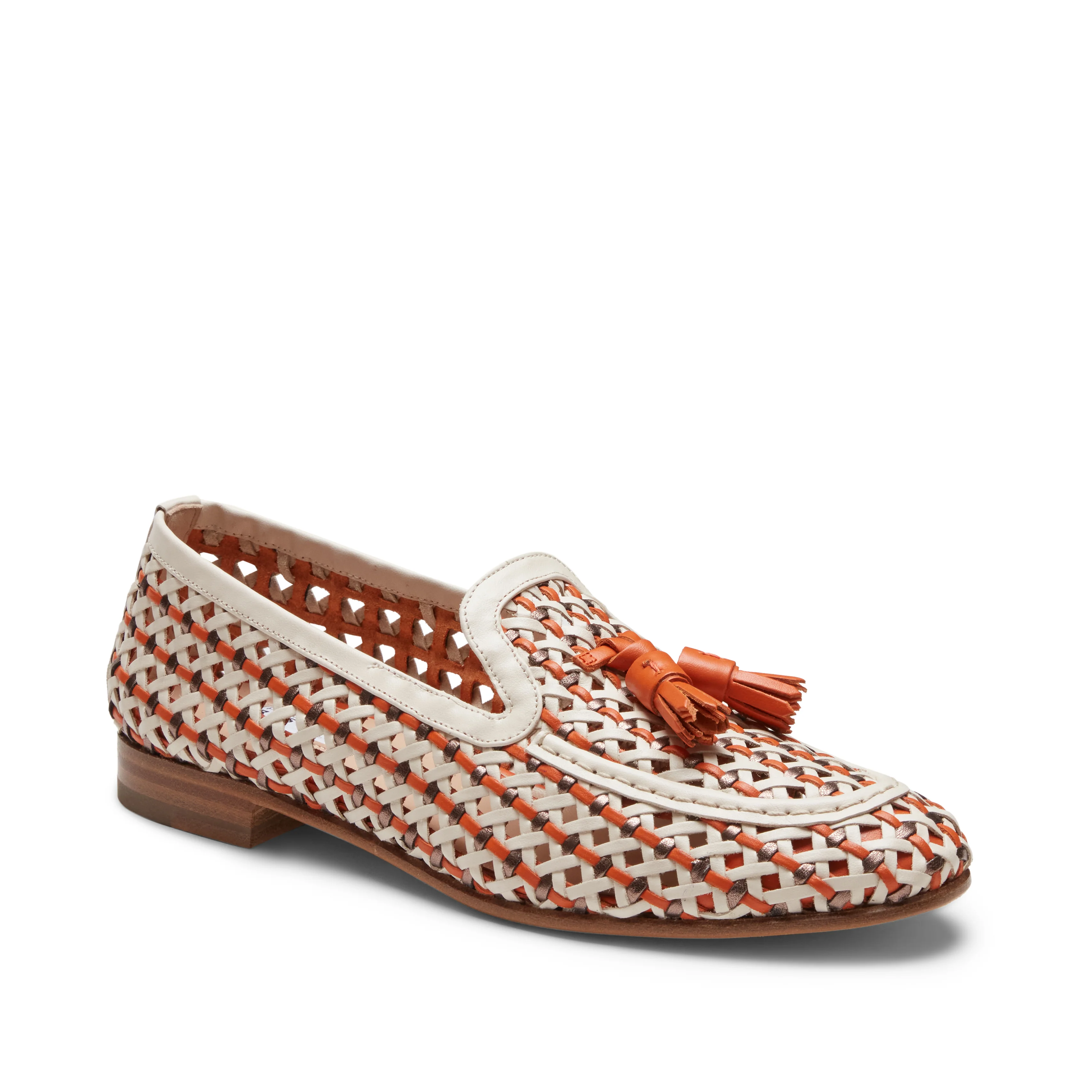 Mocassino Brera in pelle intrecciata da donna