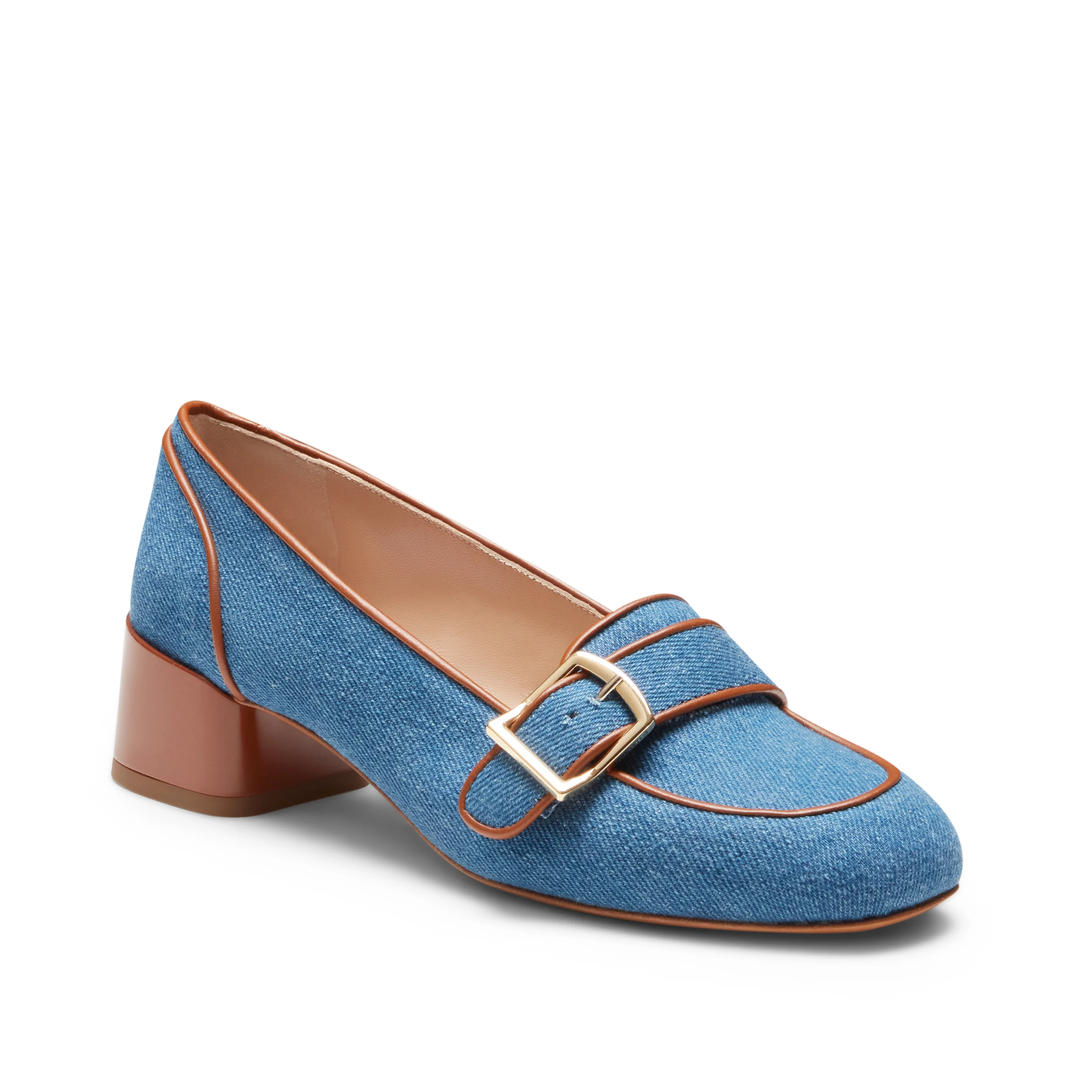 Mocassino in denim da donna
