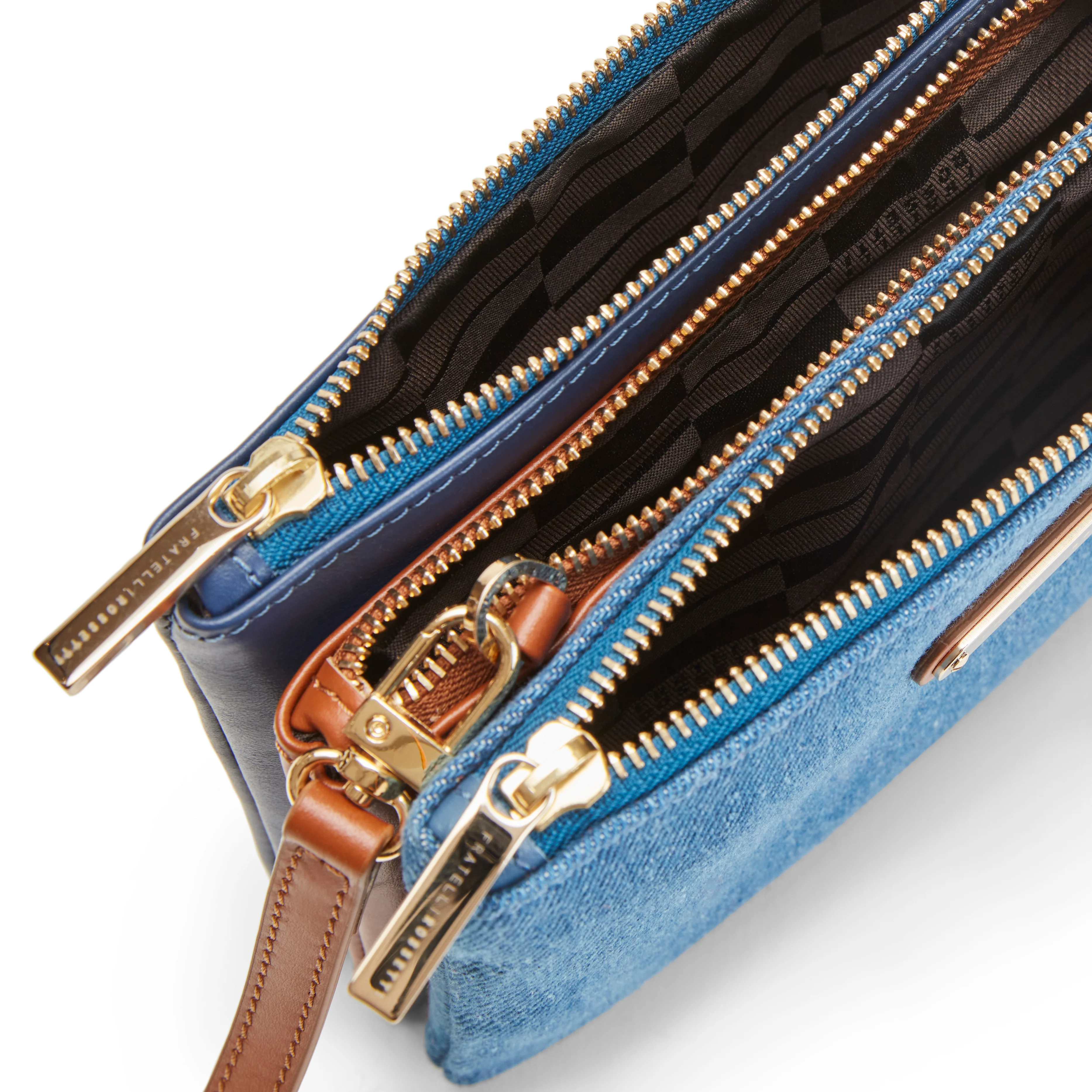 Pochette Esquire in tessuto e pelle - Image 5