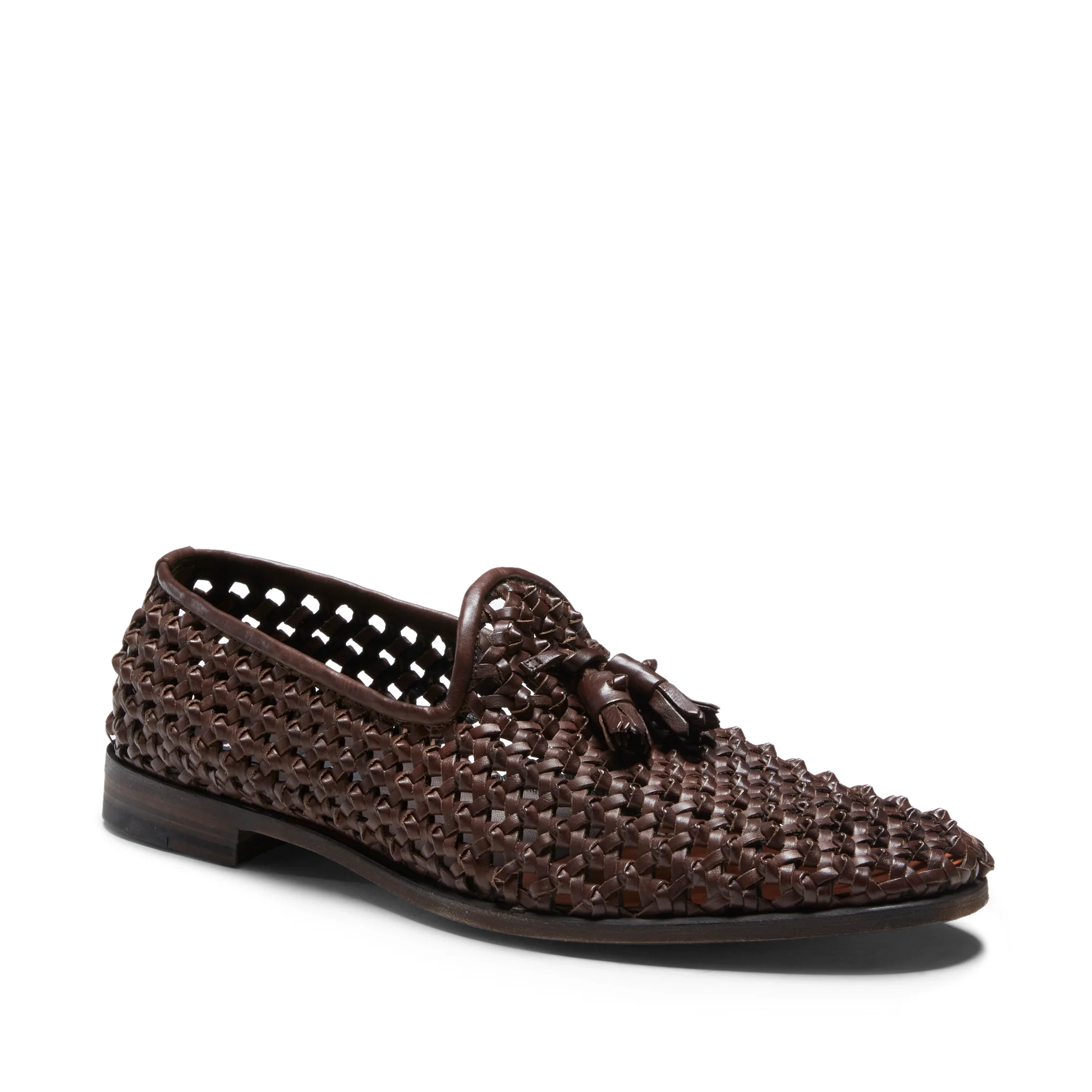 Slipper in pelle intrecciata