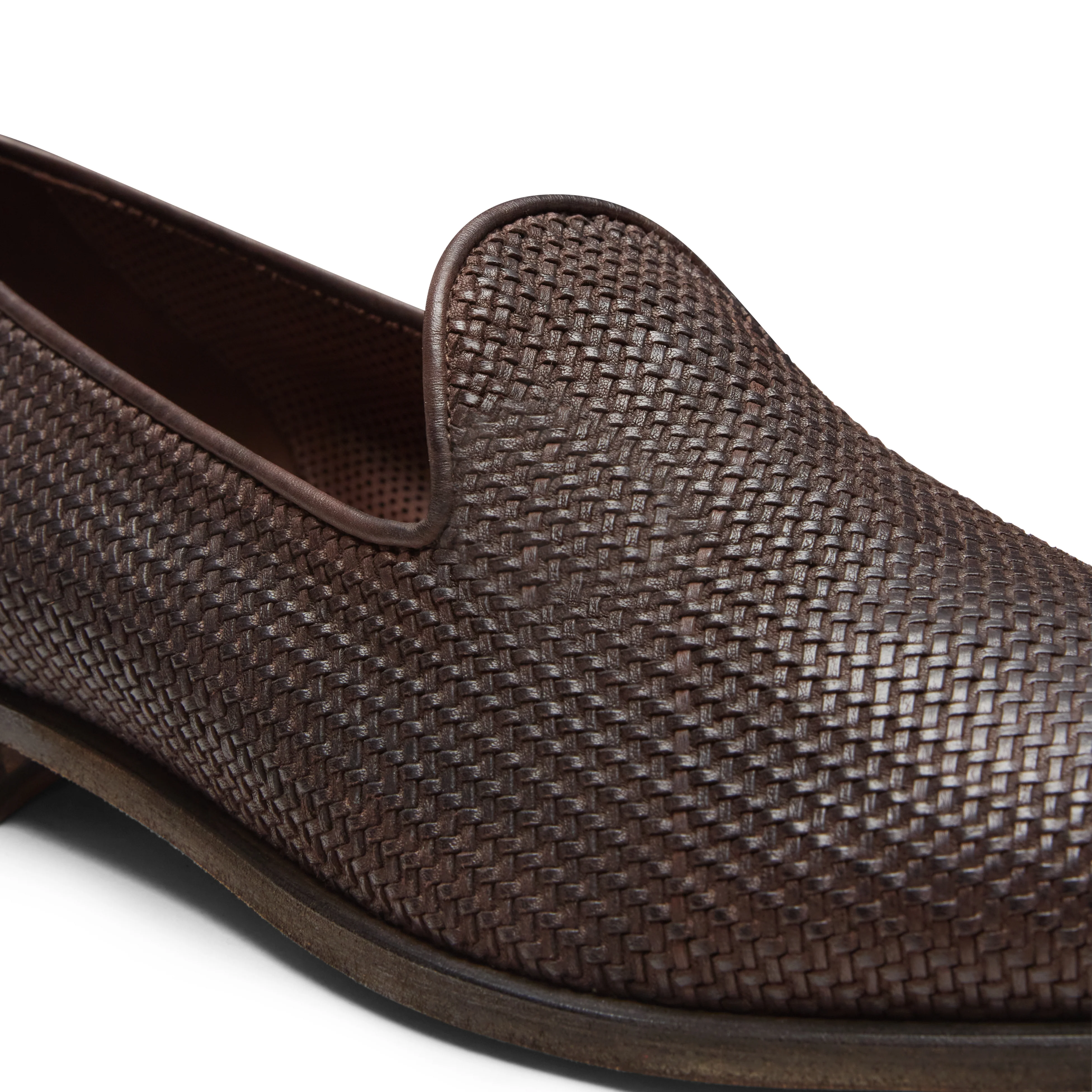 Slipper in pelle intrecciata da uomo - Image 3