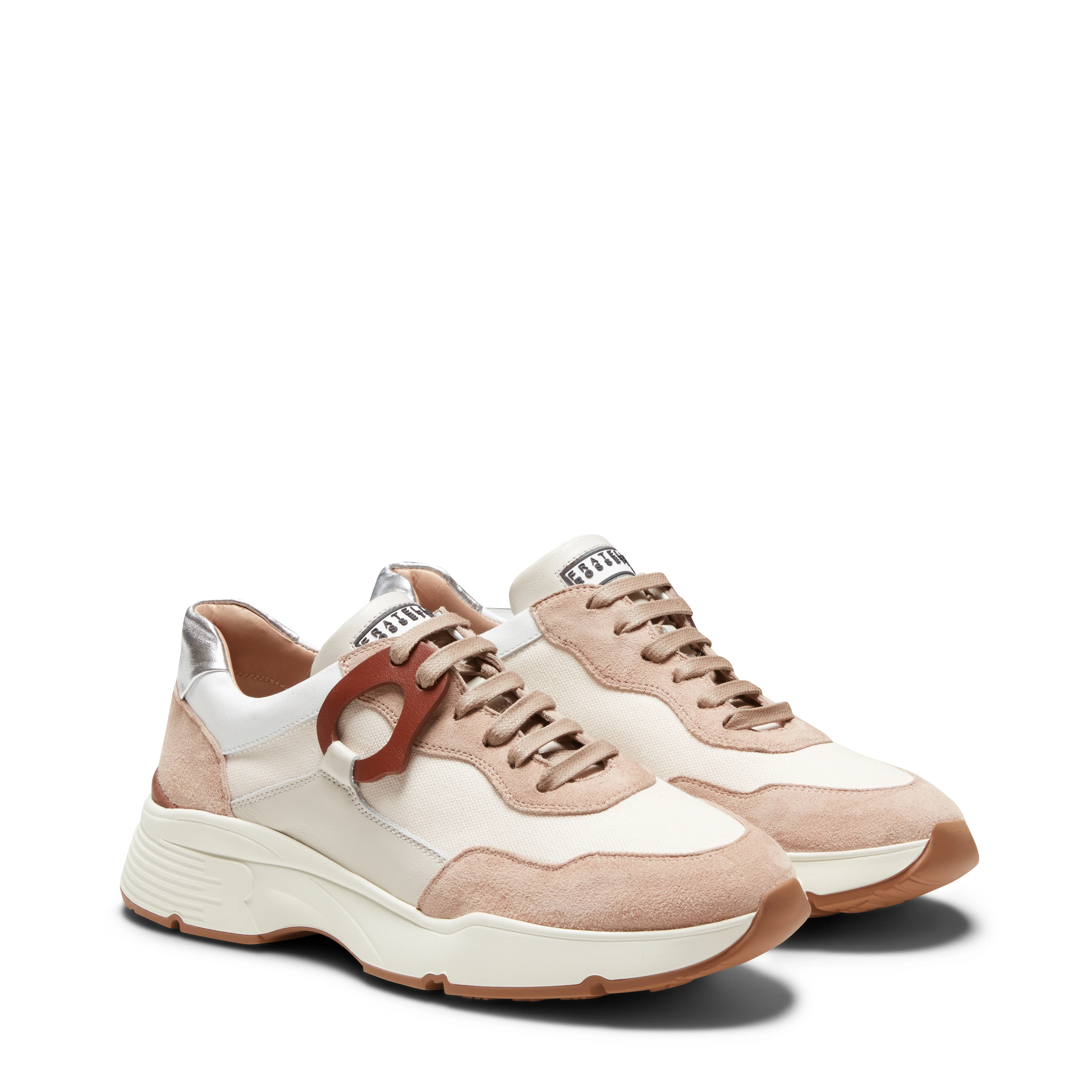 Sneaker in pelle e tessuto - Image 2