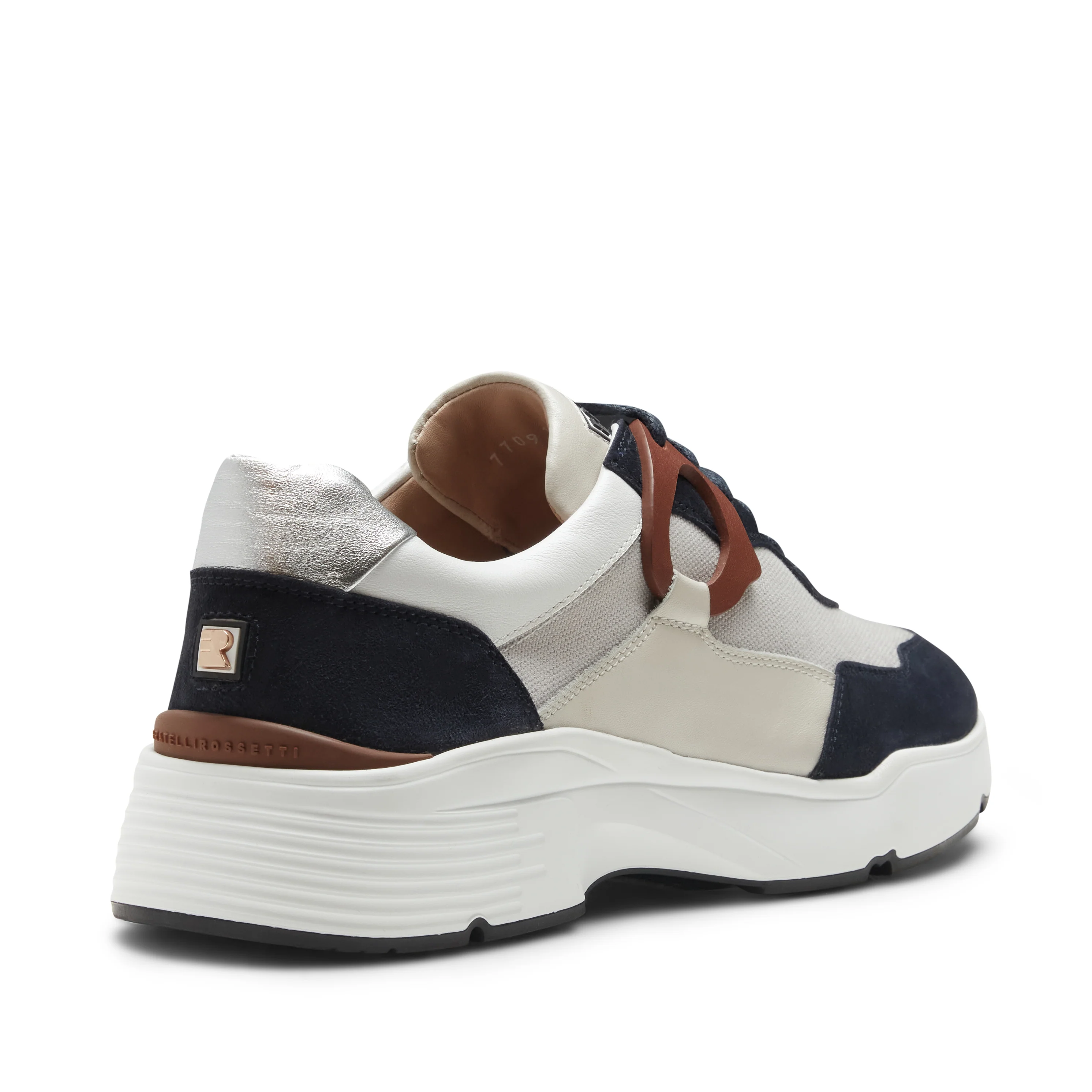 Sneaker in pelle e tessuto - Image 3