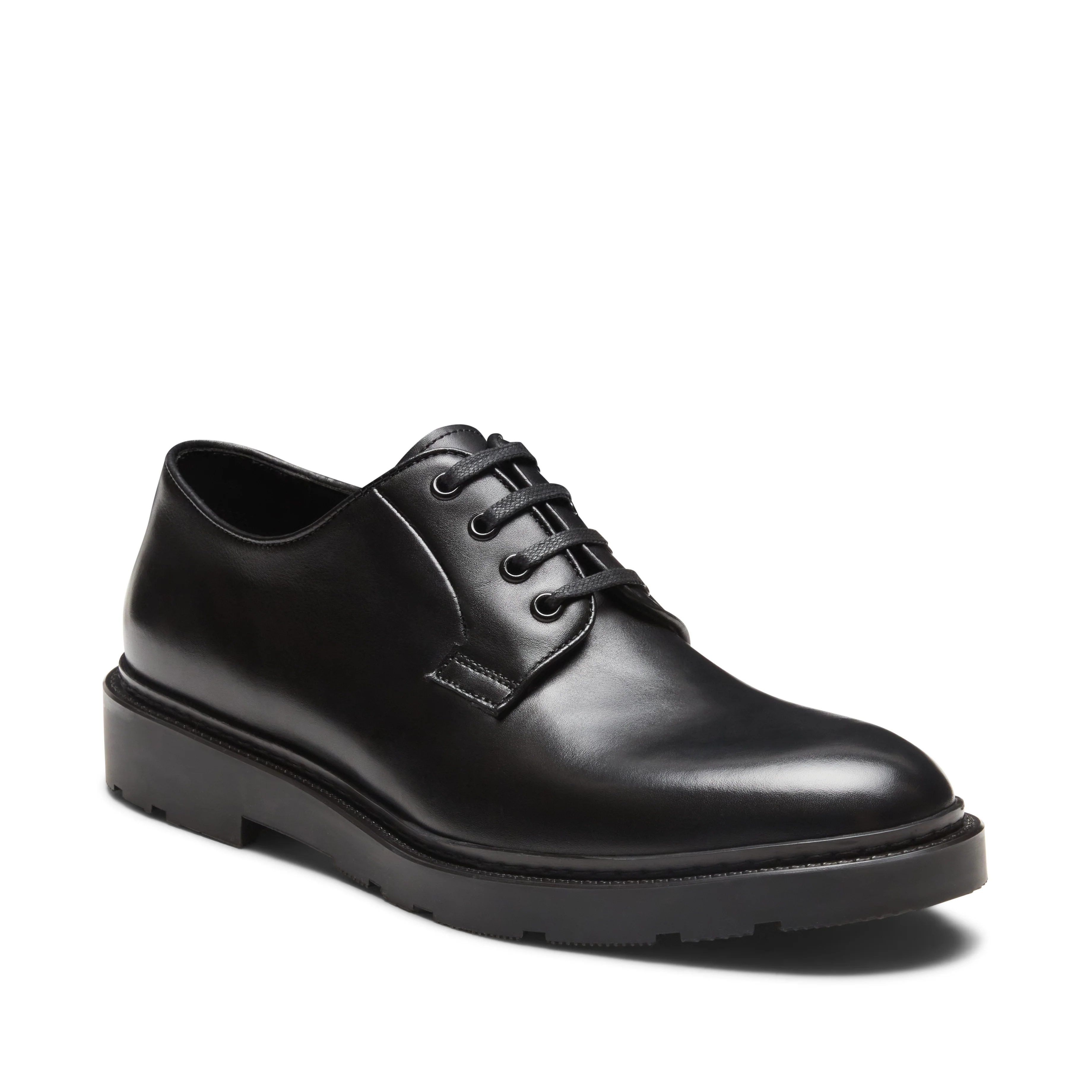 Stringata derby in pelle